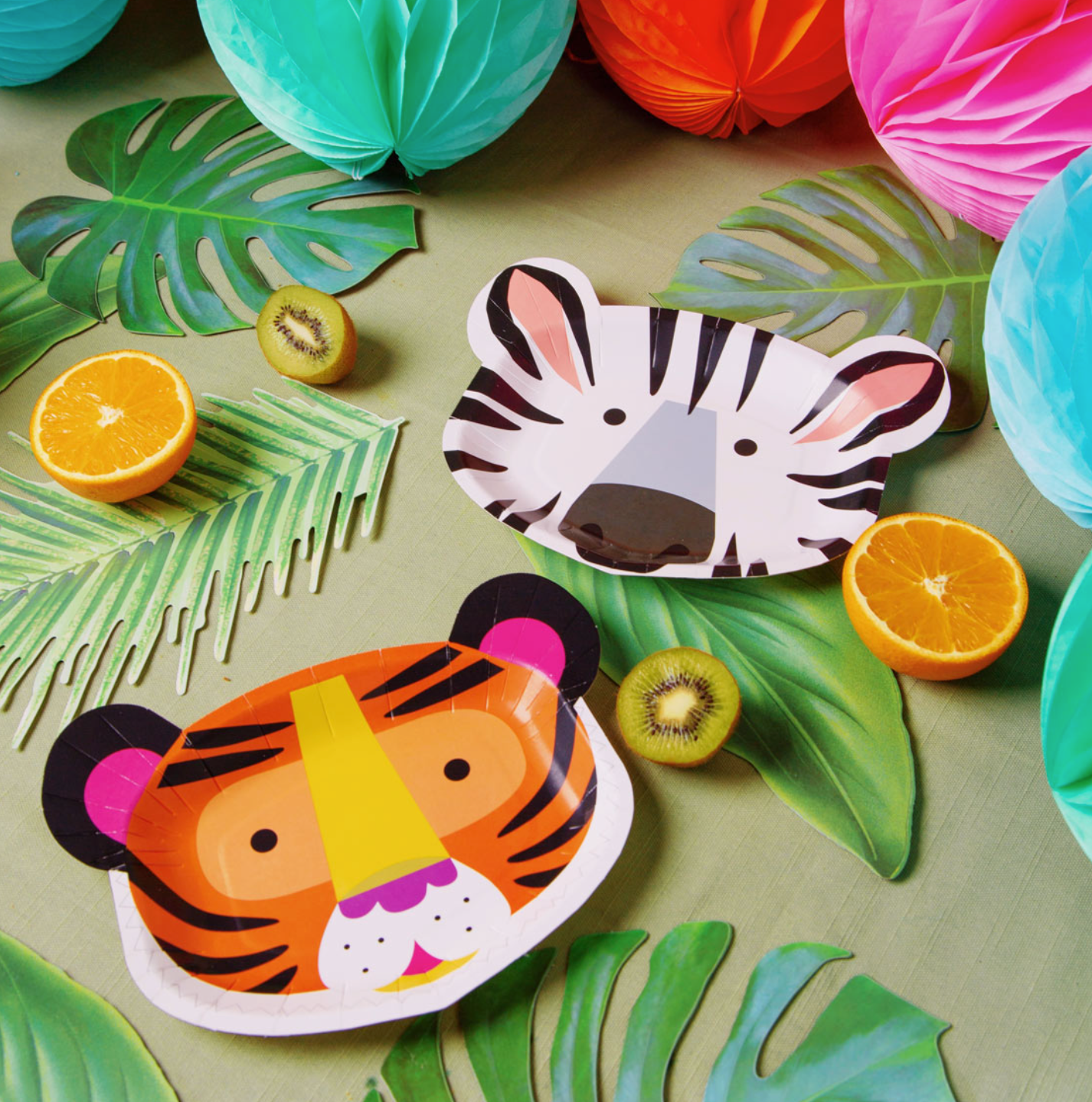 Animal Face Party Plates | 12 Pack | Kids Party