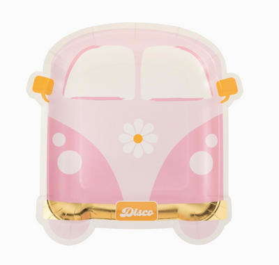 Disco Daisy Van Shaped Paper Plate