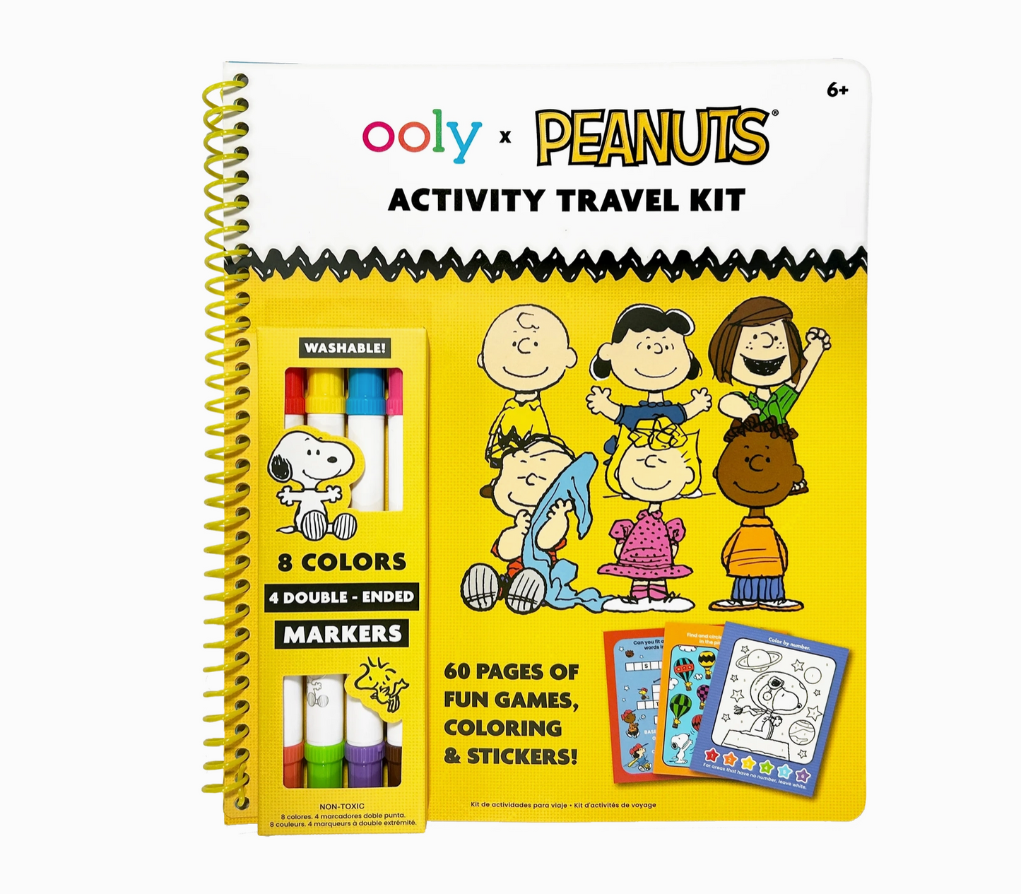 OOLY X Peanuts Activity Travel Kit & Double-Ended Markers