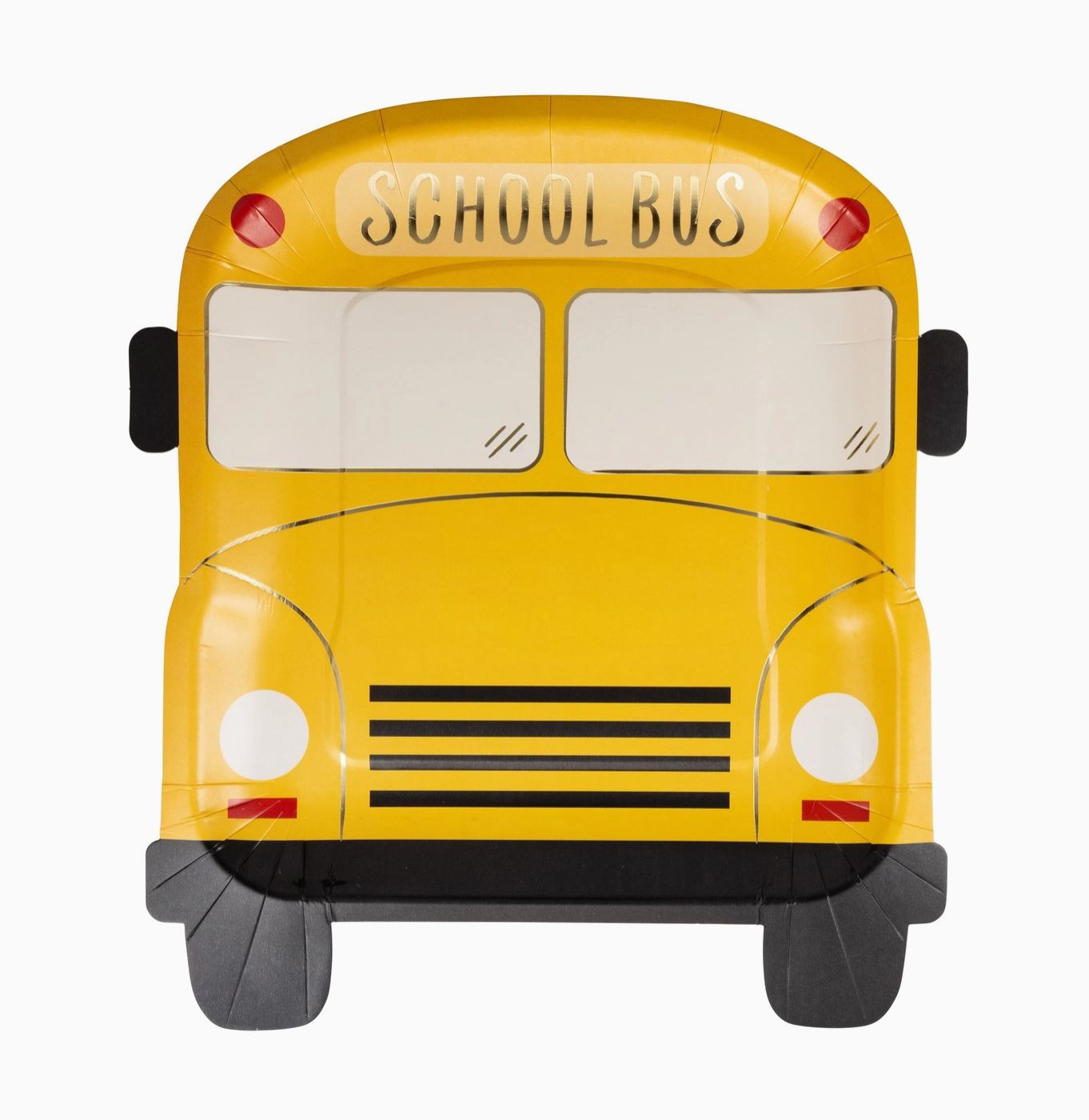 School Bus Shaped Paper Plate