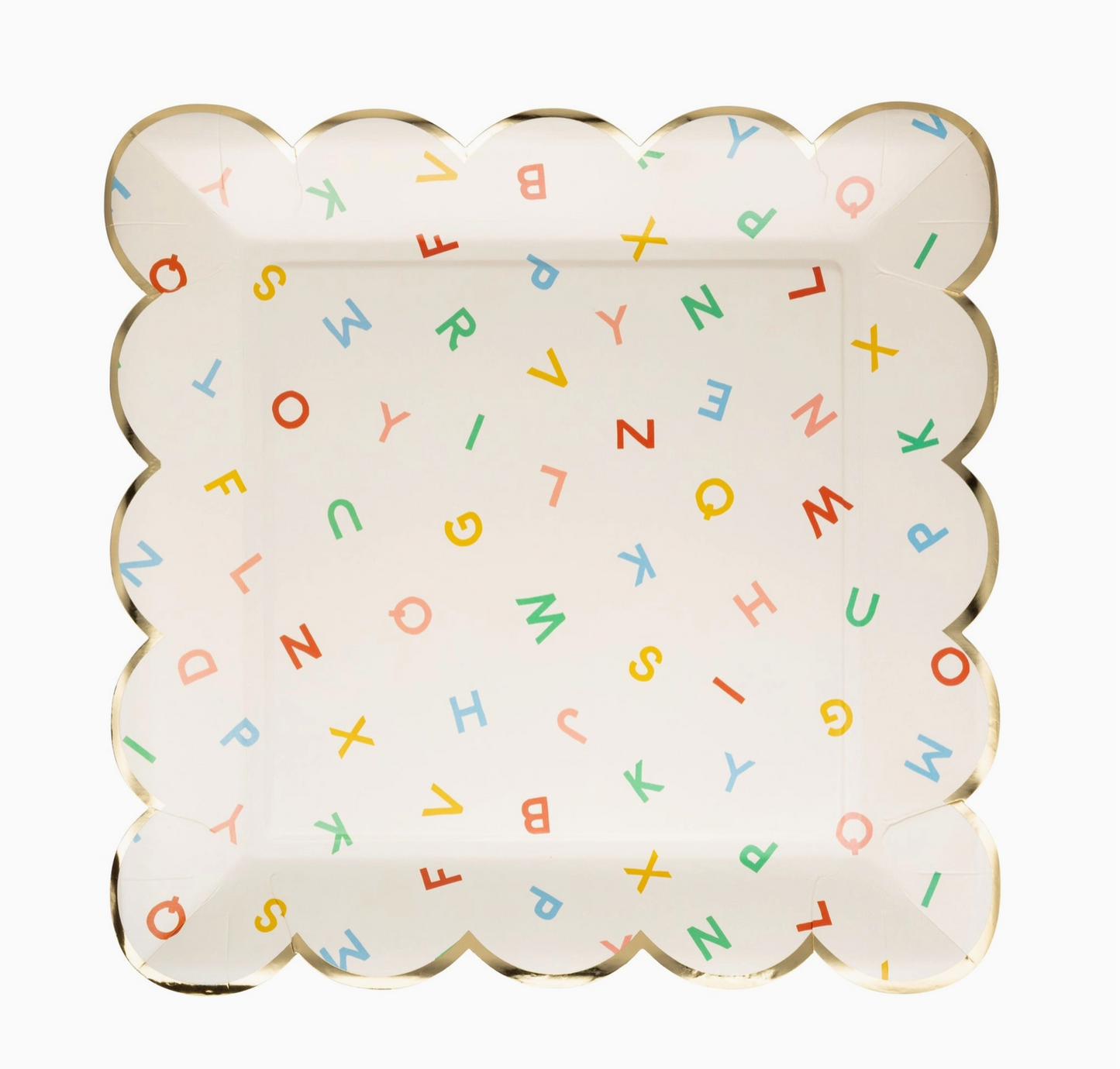 Scattered Alphabet Paper Plate