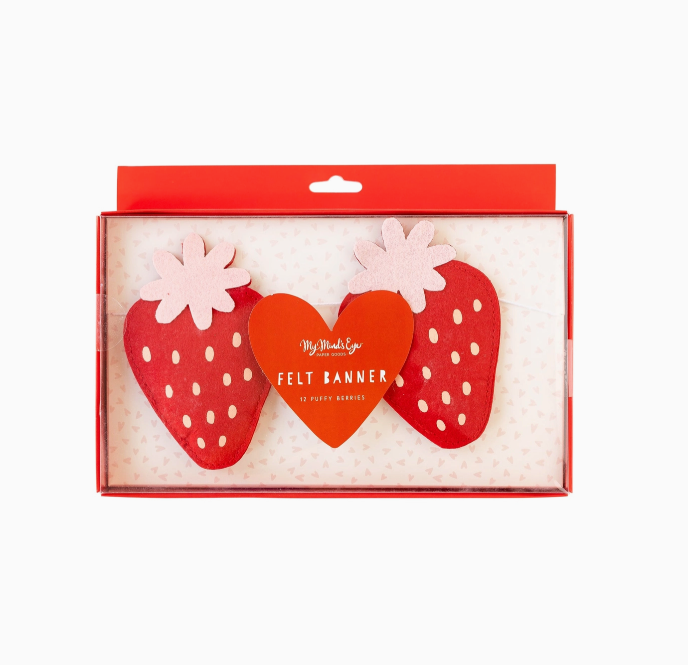 Puffy Felt Strawberry Banner