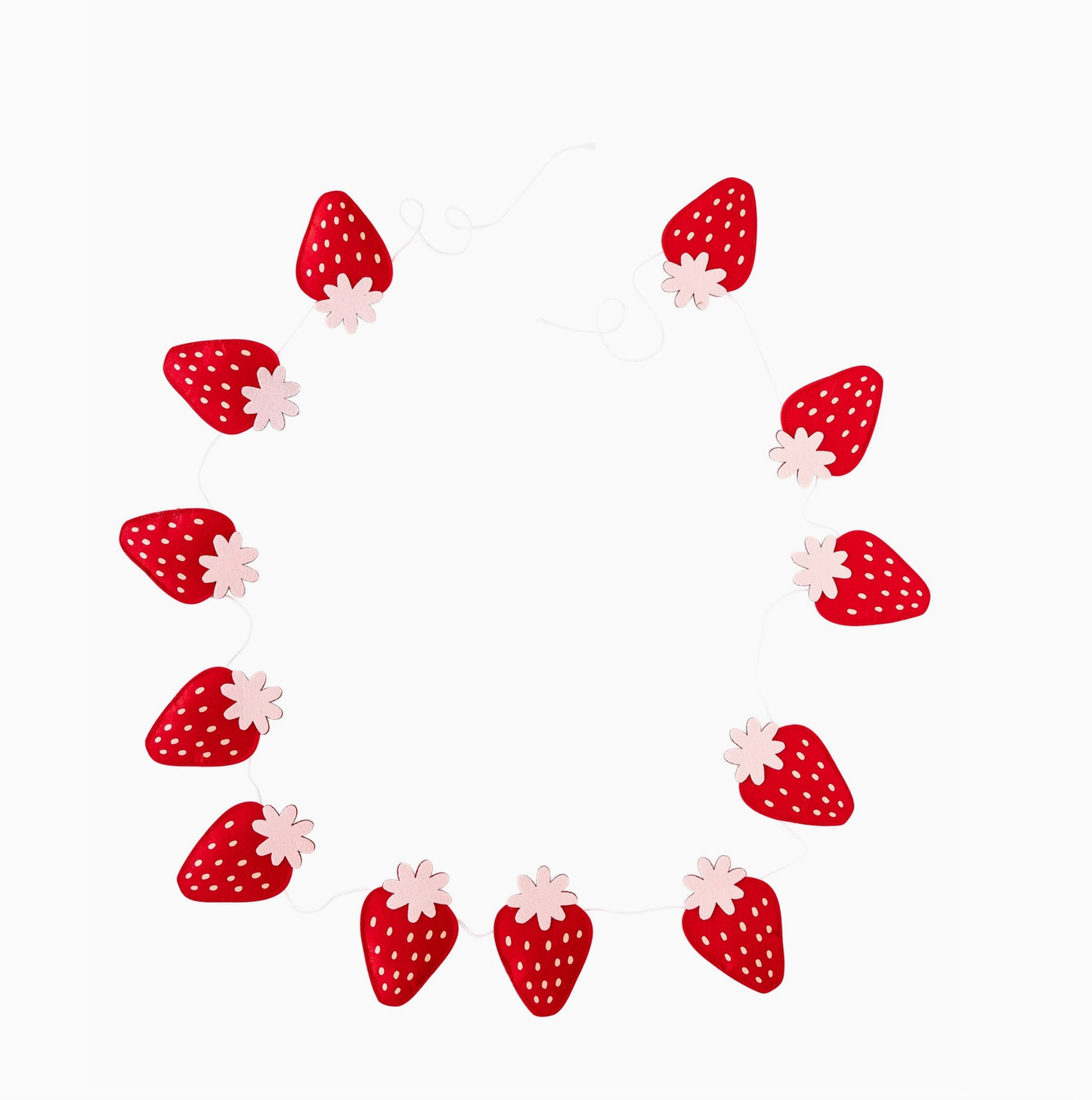 Puffy Felt Strawberry Banner