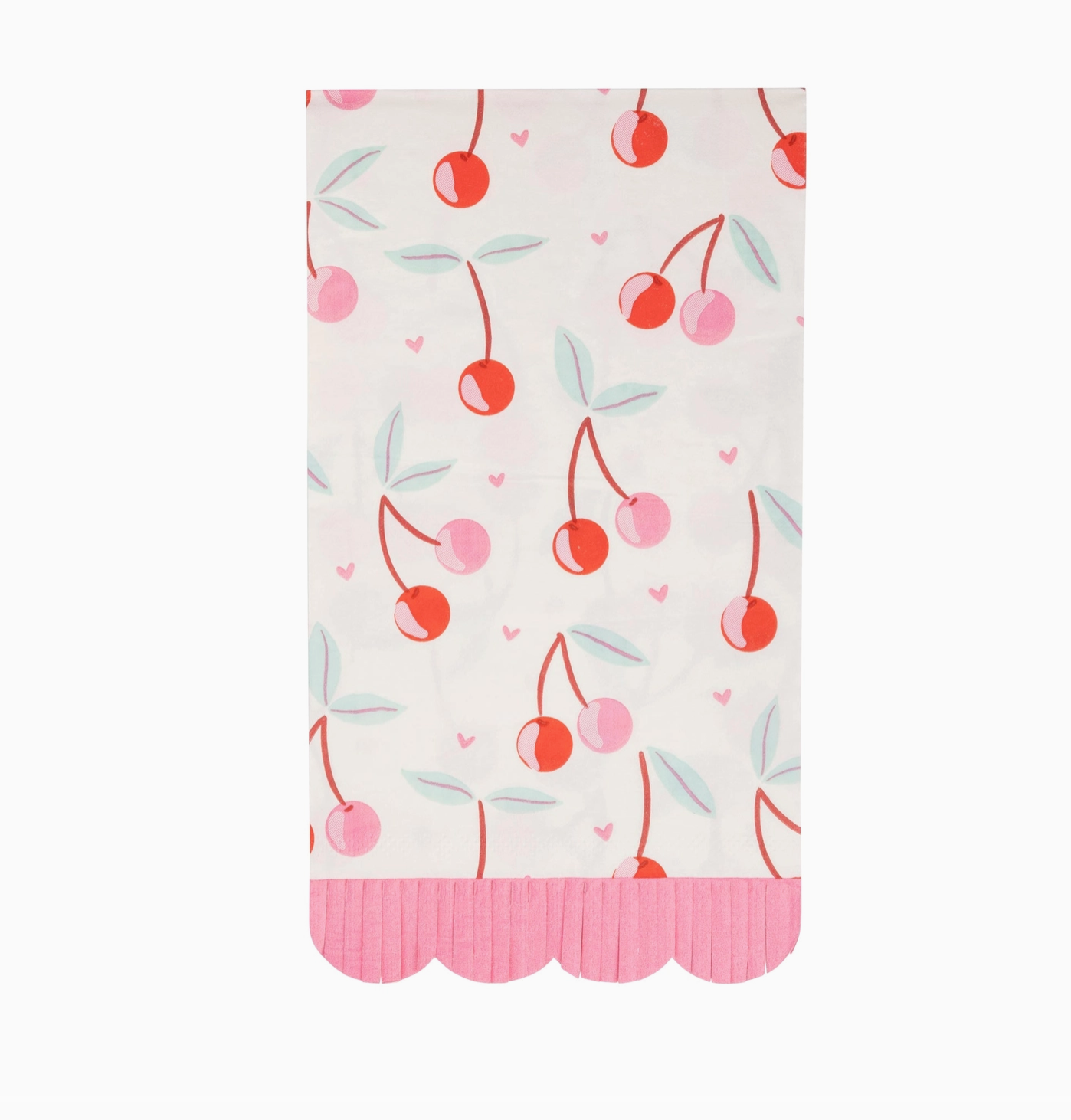 Cherries Fringe Scallop Guest Napkin