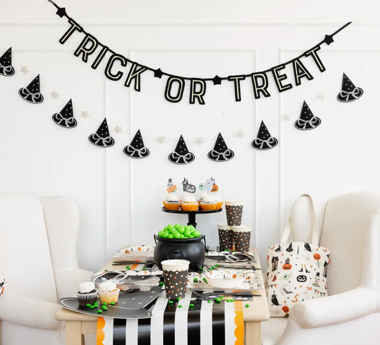Puffy Felt Witch Hats Banner