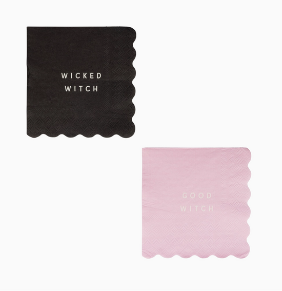 Good Witch Bad Witch Cocktail Napkin Set