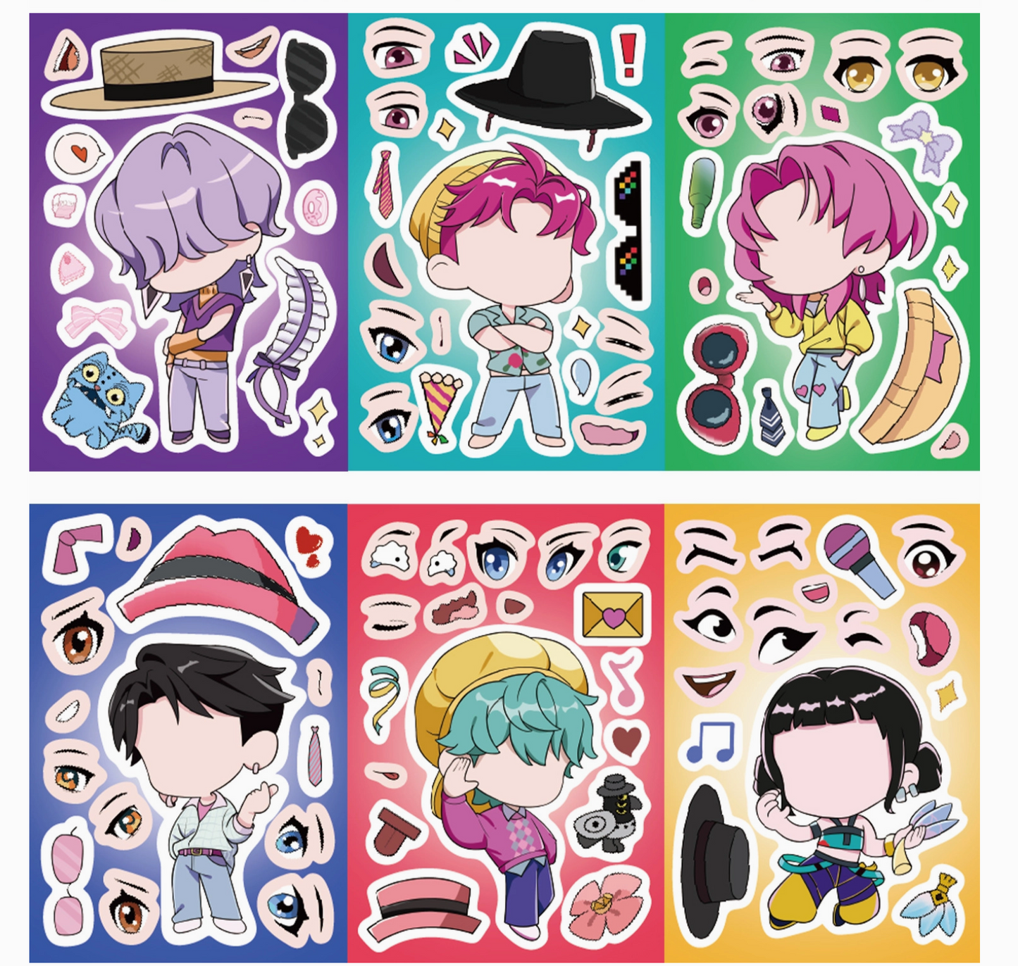 K-Pop Demon Hunters Waterproof Play Stickers