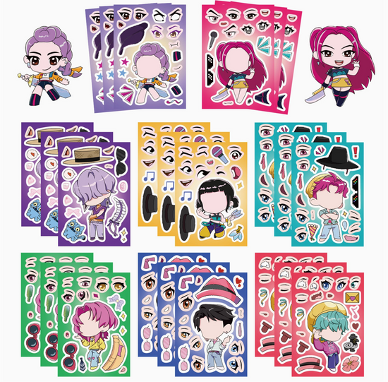 K-Pop Demon Hunters Waterproof Play Stickers