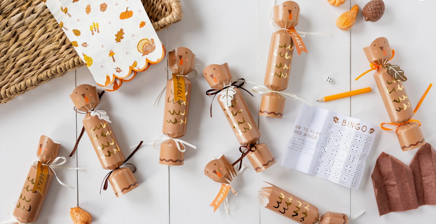 Decorative cracker figurines with a white background