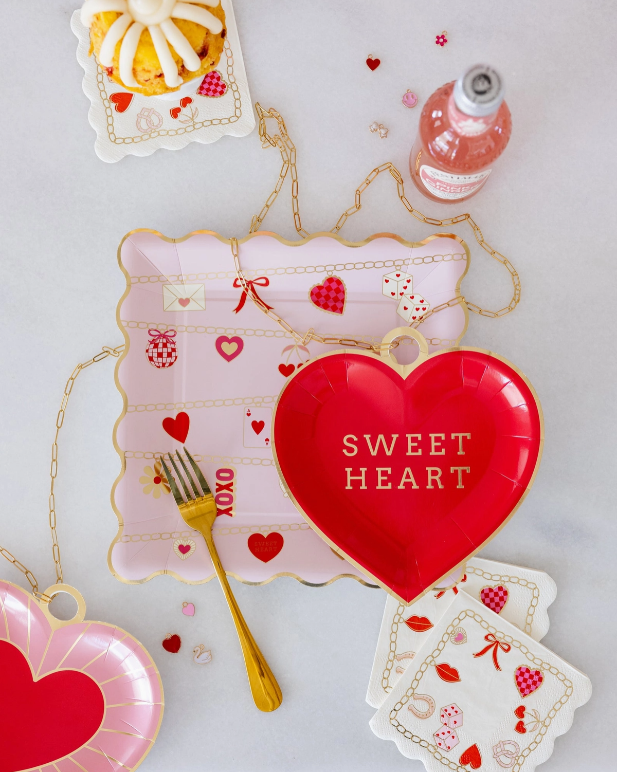 Valentines Charm Cocktail Napkin