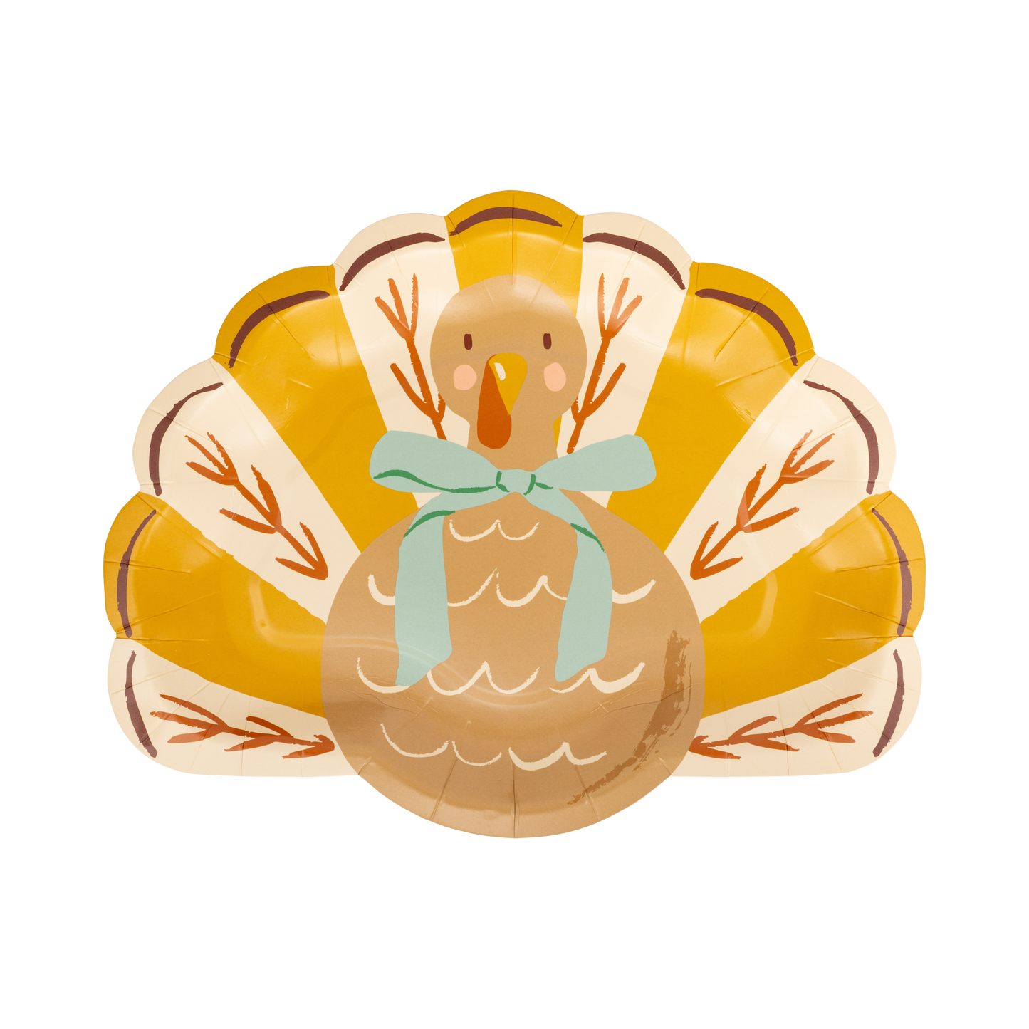 GBL1340 - Gobble Turkey Shaped Paper Plates