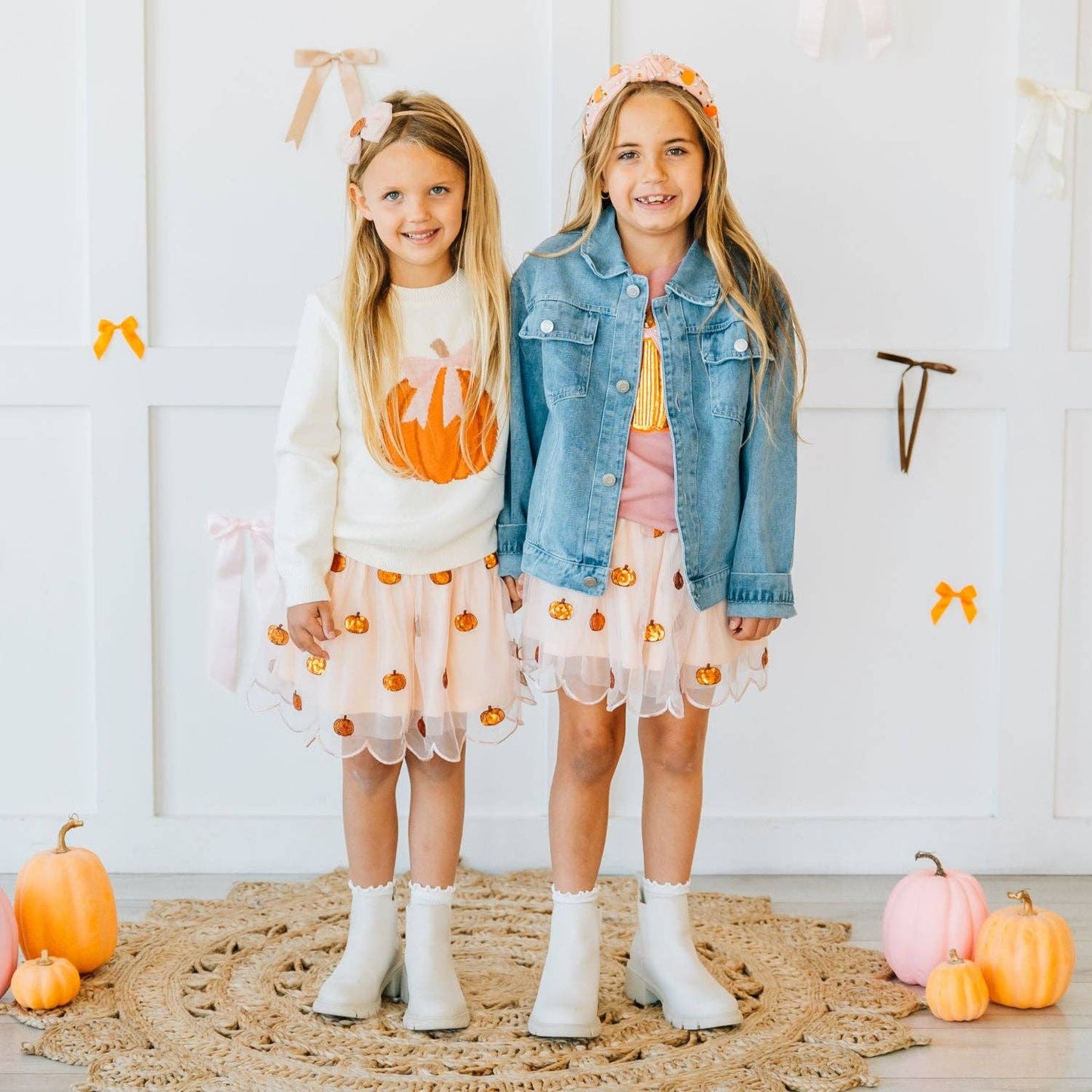 Pumpkin Pearl Gemstone Headband - Kids Hair Accessories: Small