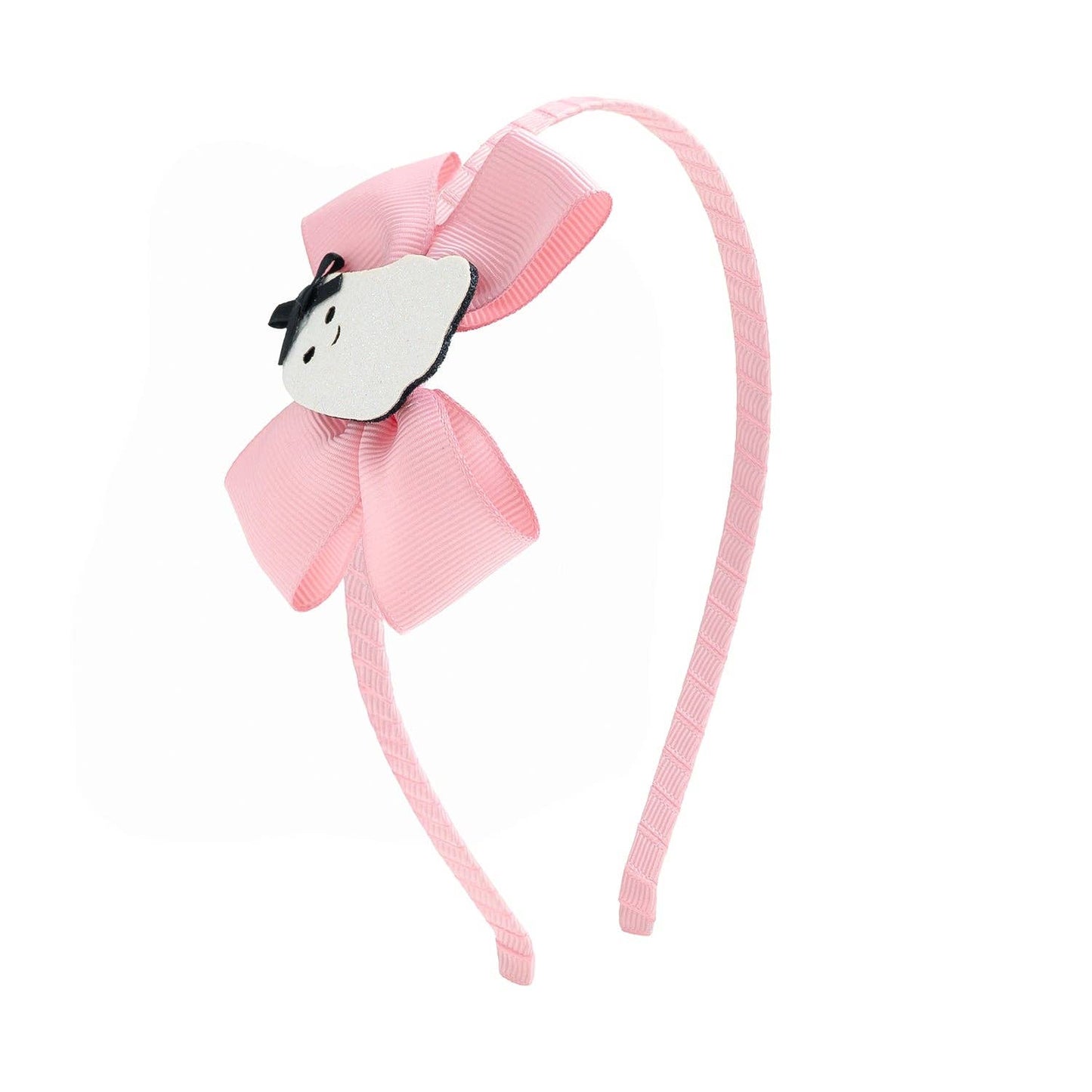 Sweet Ghost Halloween Grosgrain Bow Headband - Kids Hair