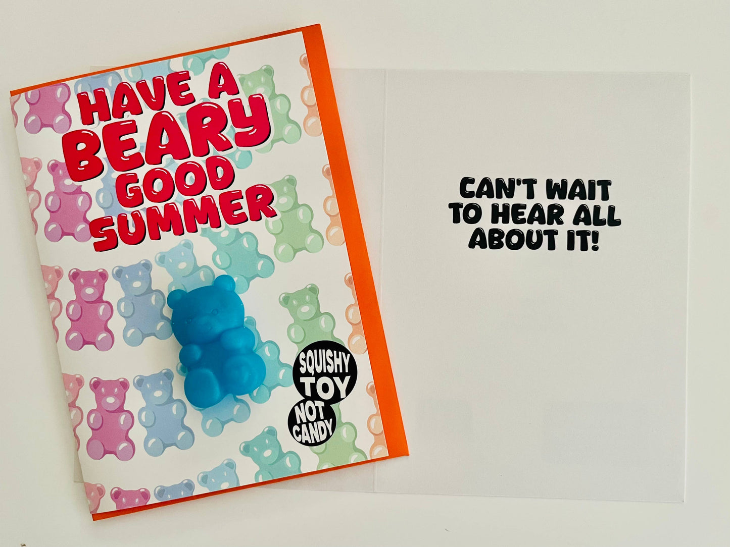 Have A Beary Good Summer(mini squishy bear, assorted colors)