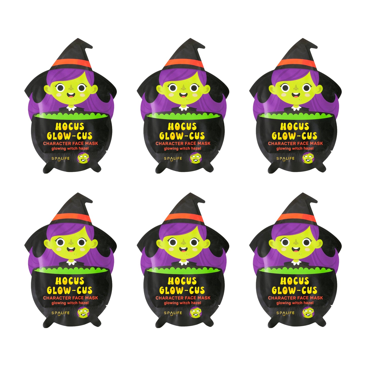 Hocus Glow-cus Glowing Witch Halloween Face Mask: Single Mask
