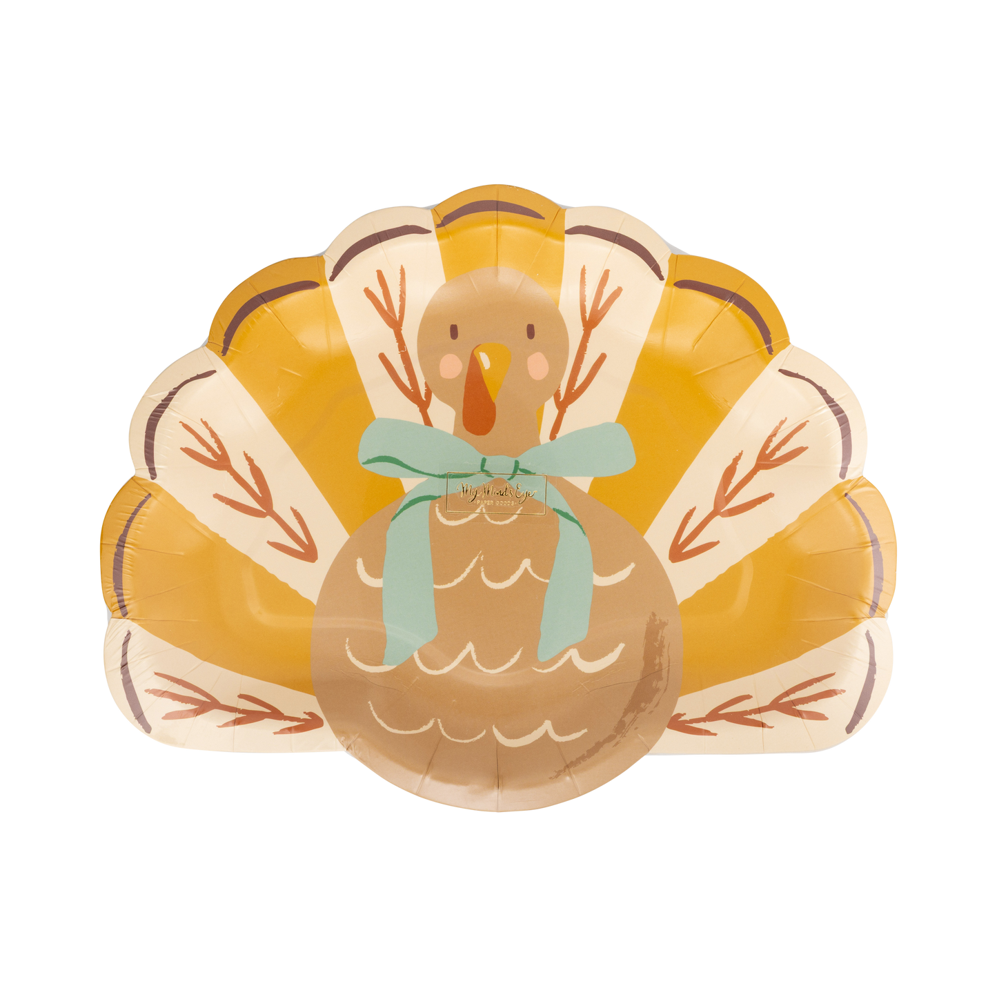 GBL1340 - Gobble Turkey Shaped Paper Plates