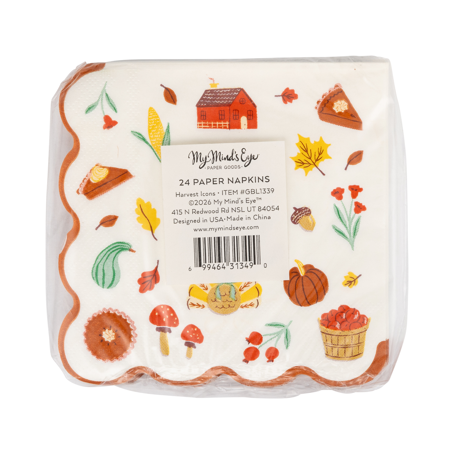 GBL1339 - Harvest Icons Cocktail Paper Napkins