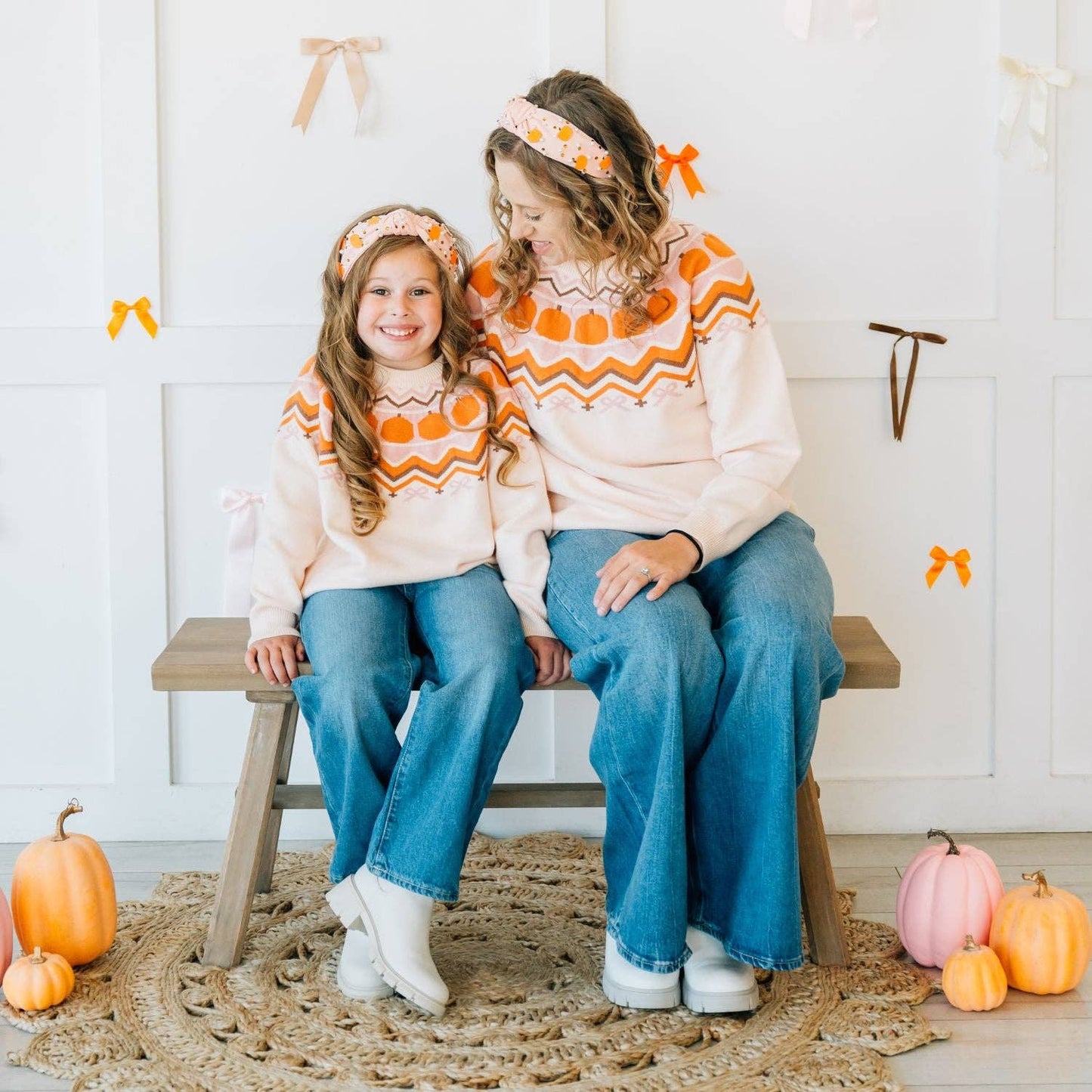 Pumpkin Pearl Gemstone Headband - Kids Hair Accessories: Small