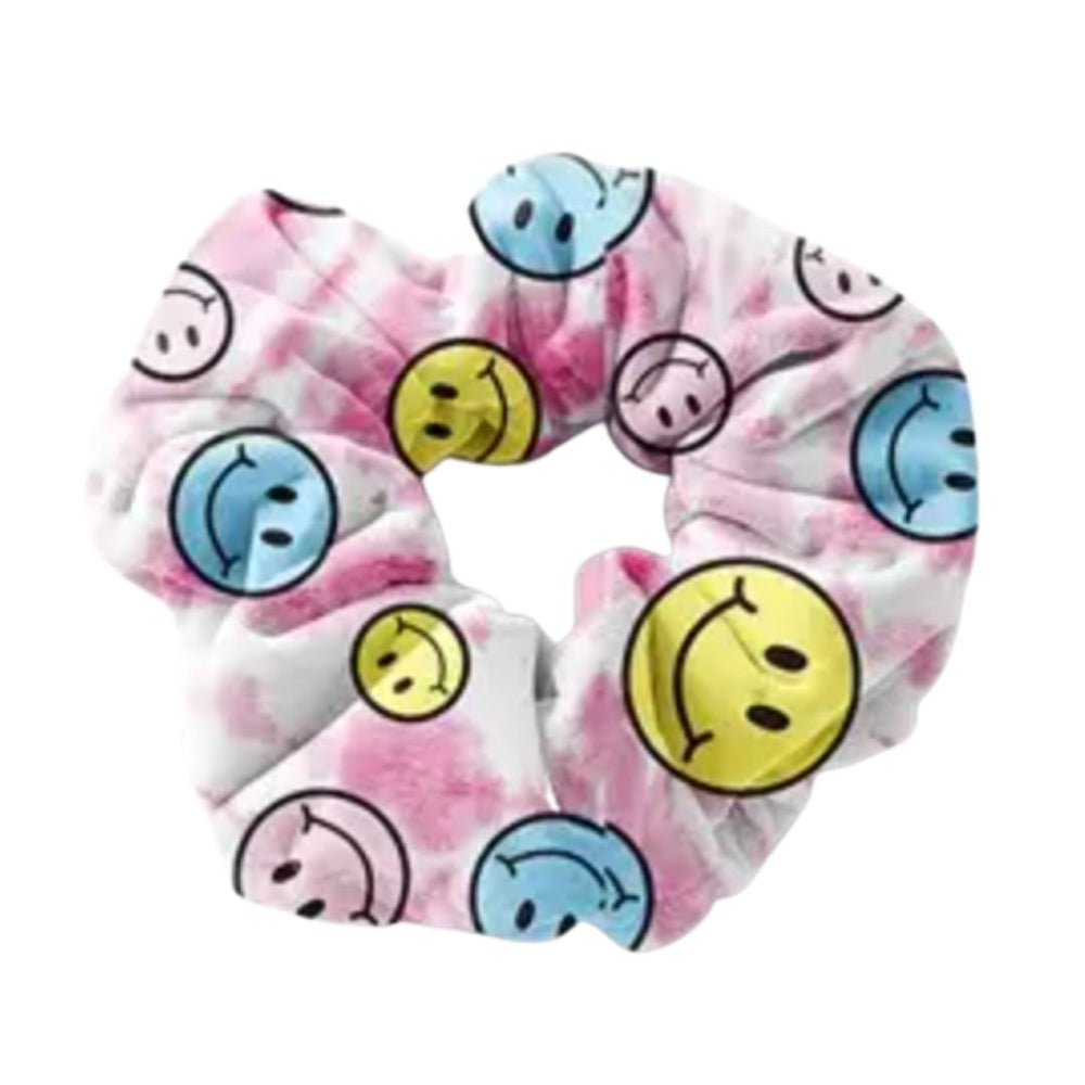 Tie-Dye Smiley Scrunchies