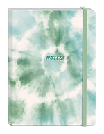 Tie Dye Green Soft Cover Bungee Journal