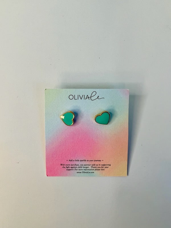 Load image into Gallery viewer, Enamel heart studs
