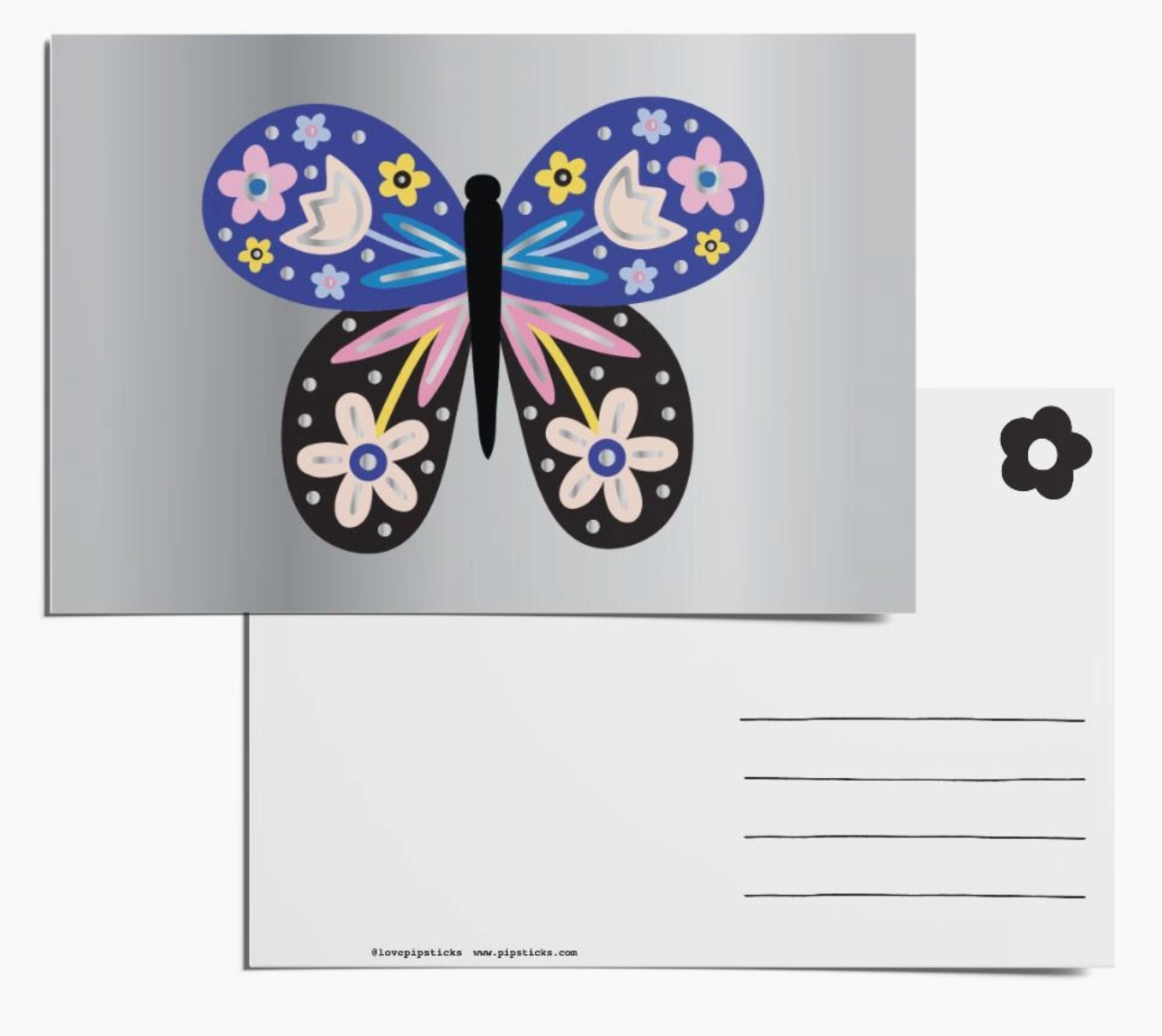 Floral Butterfly Postcard Pack