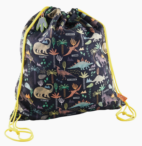 Load image into Gallery viewer, Dinosaur Drawcord Bag
