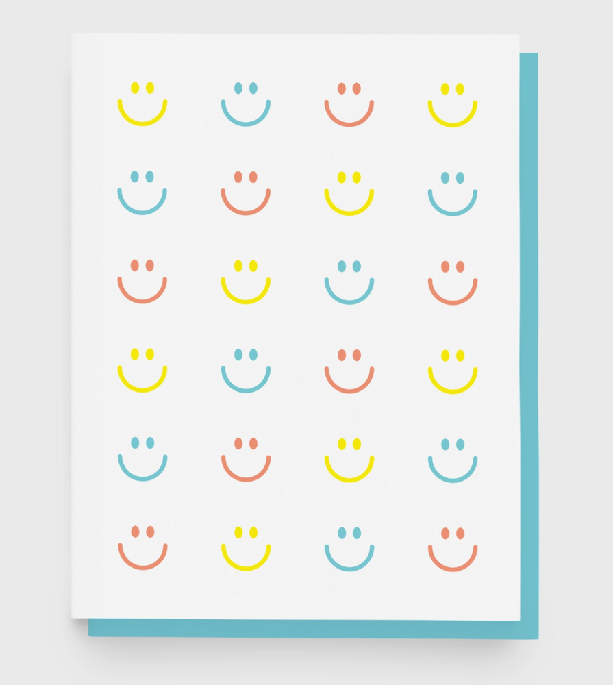 Smiley Face Pattern Greeting Card