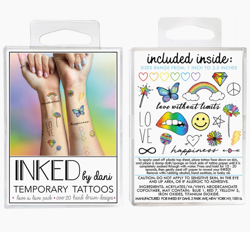 Inked By Dani - Love is Love Temporary Tattoo Pack