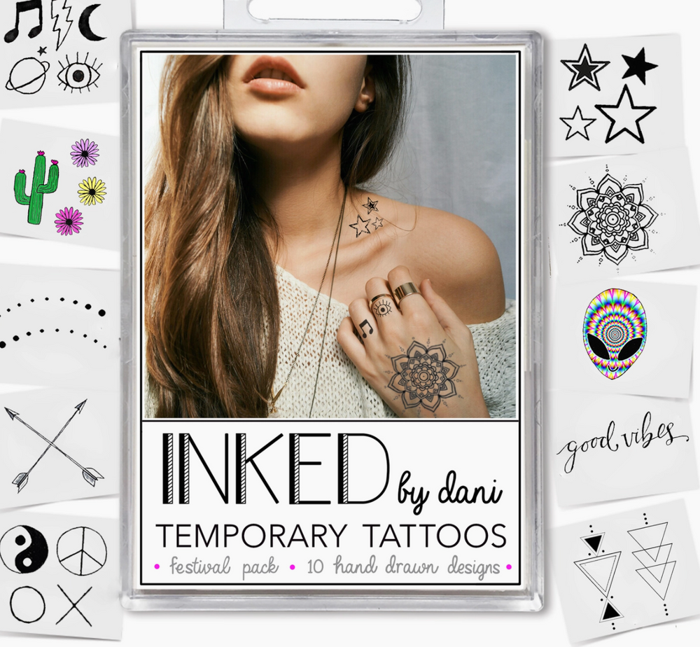 Inked By Dani - The Festival Temporary Tattoo Pack