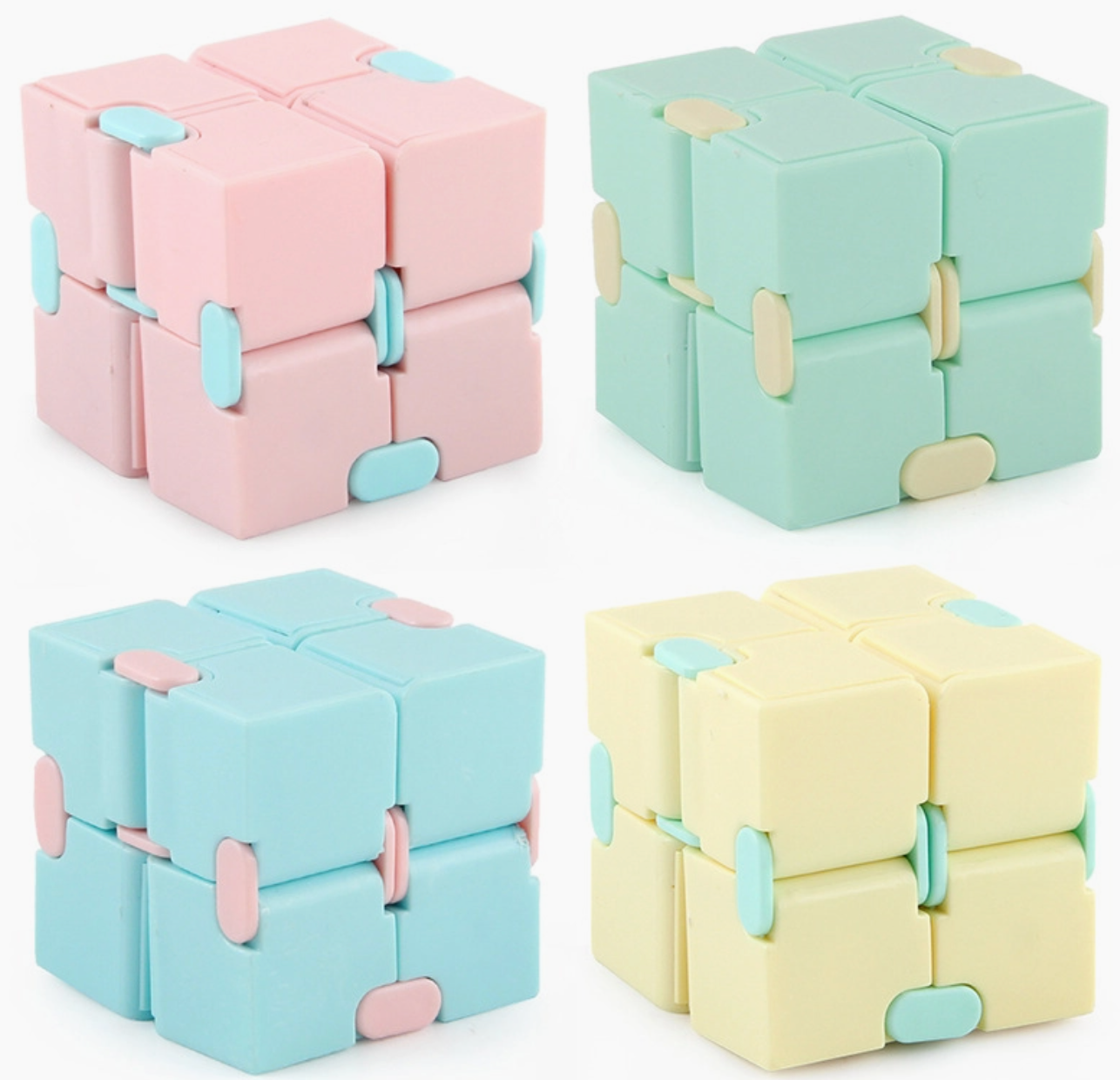 GoodGoods Kid Sensory Infinity Cube Fidget Stress Toy Game For Autism Anxiety Relief Gift (Pink) GoodGoods Kid Sensory Infinity Cube Fidget Stress Toy Game For Autism Anxiety Relief Gift (Pink)