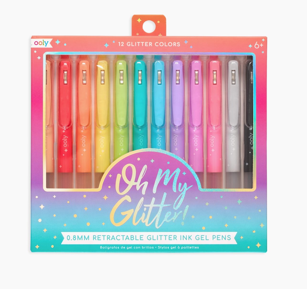 Oh My Glitter! Retractable Glitter Gel Pens - Set of 12