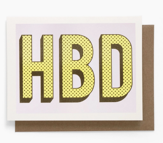 HBD Note Birthday Card