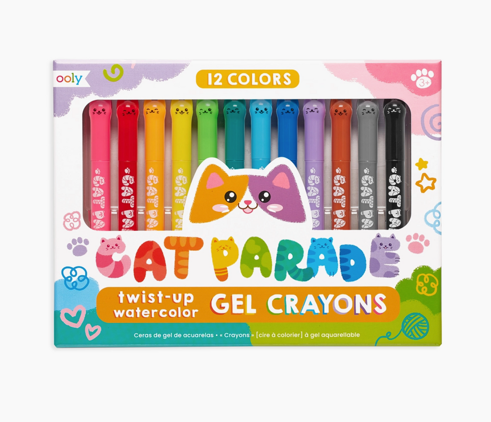 Cat Parade Gel Crayons - Set of 12