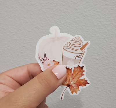 Fall Pumpkin Spice Latte Sticker Pack