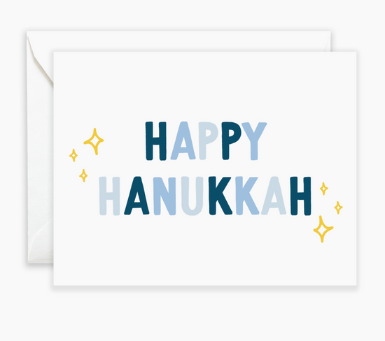 Happy Hanukkah Sparkle Greeting Card