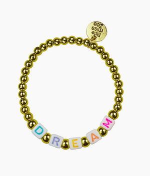 
            
                Load image into Gallery viewer, Beaded Word Kids Bracelet - Assorted Gold or Silver
            
        