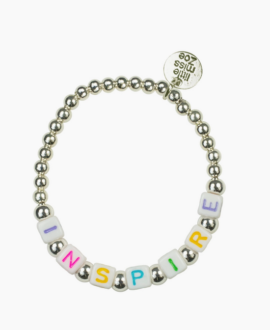 Load image into Gallery viewer, Beaded Word Kids Bracelet - Assorted Gold or Silver
