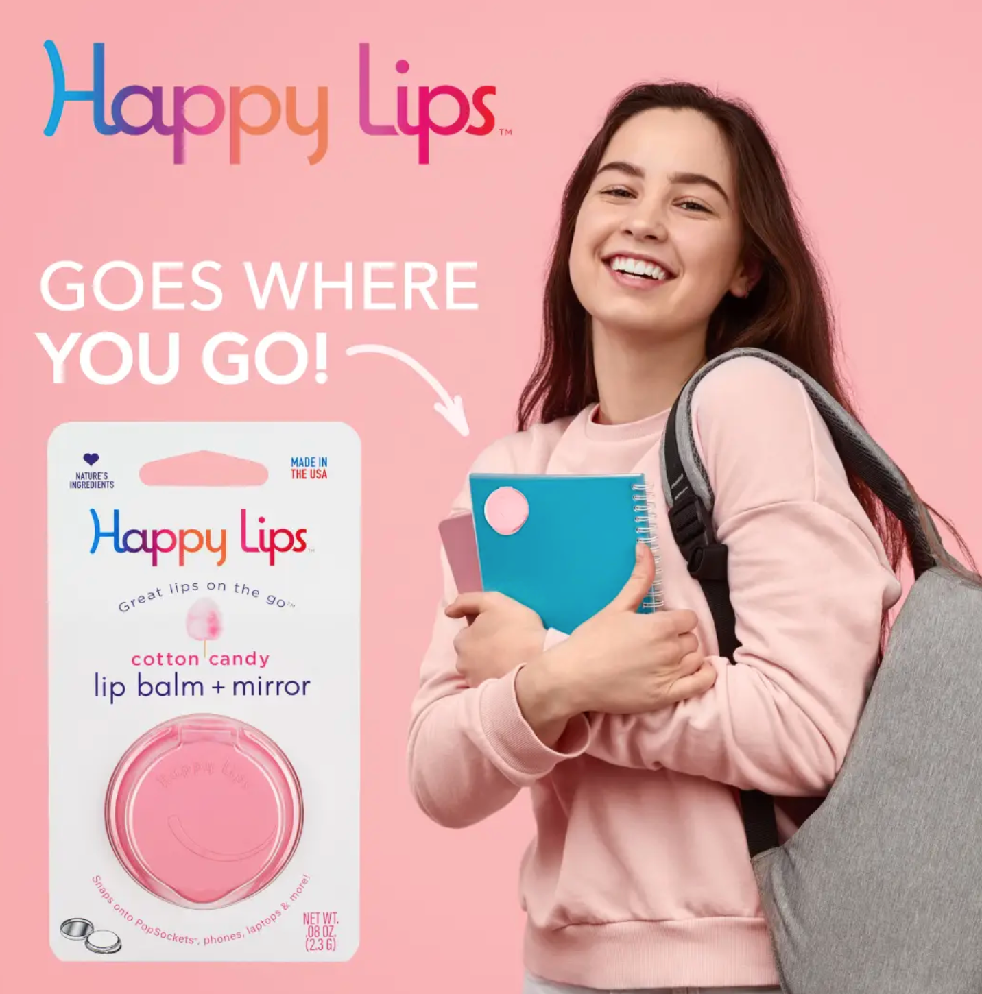 Happy Lips – Lip Balm with Mirror