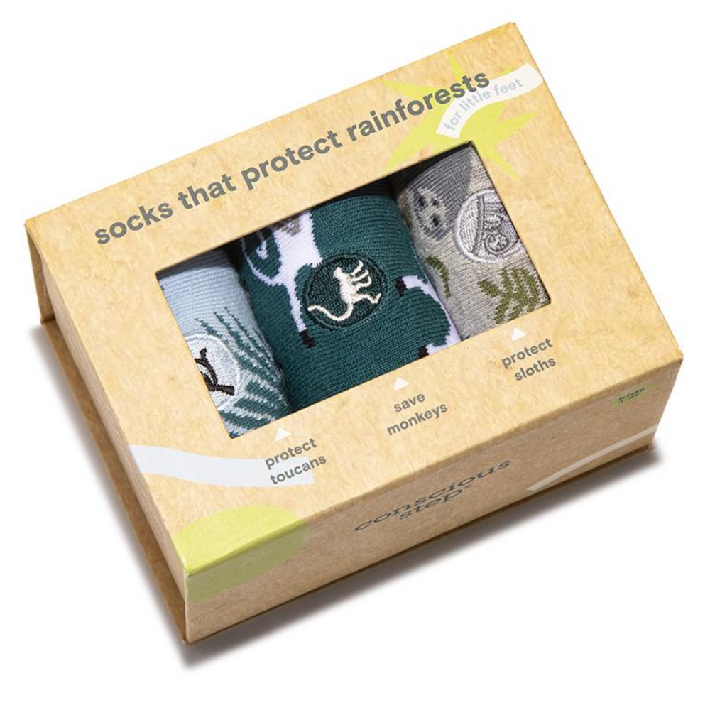 
            
                Load image into Gallery viewer, Kids socks that protect rainforests
            
        