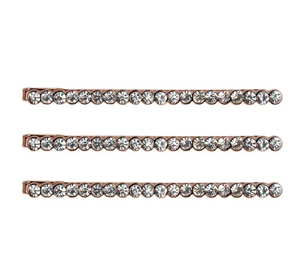 Rhinestones Metal Bobby Pins - Rose Gold