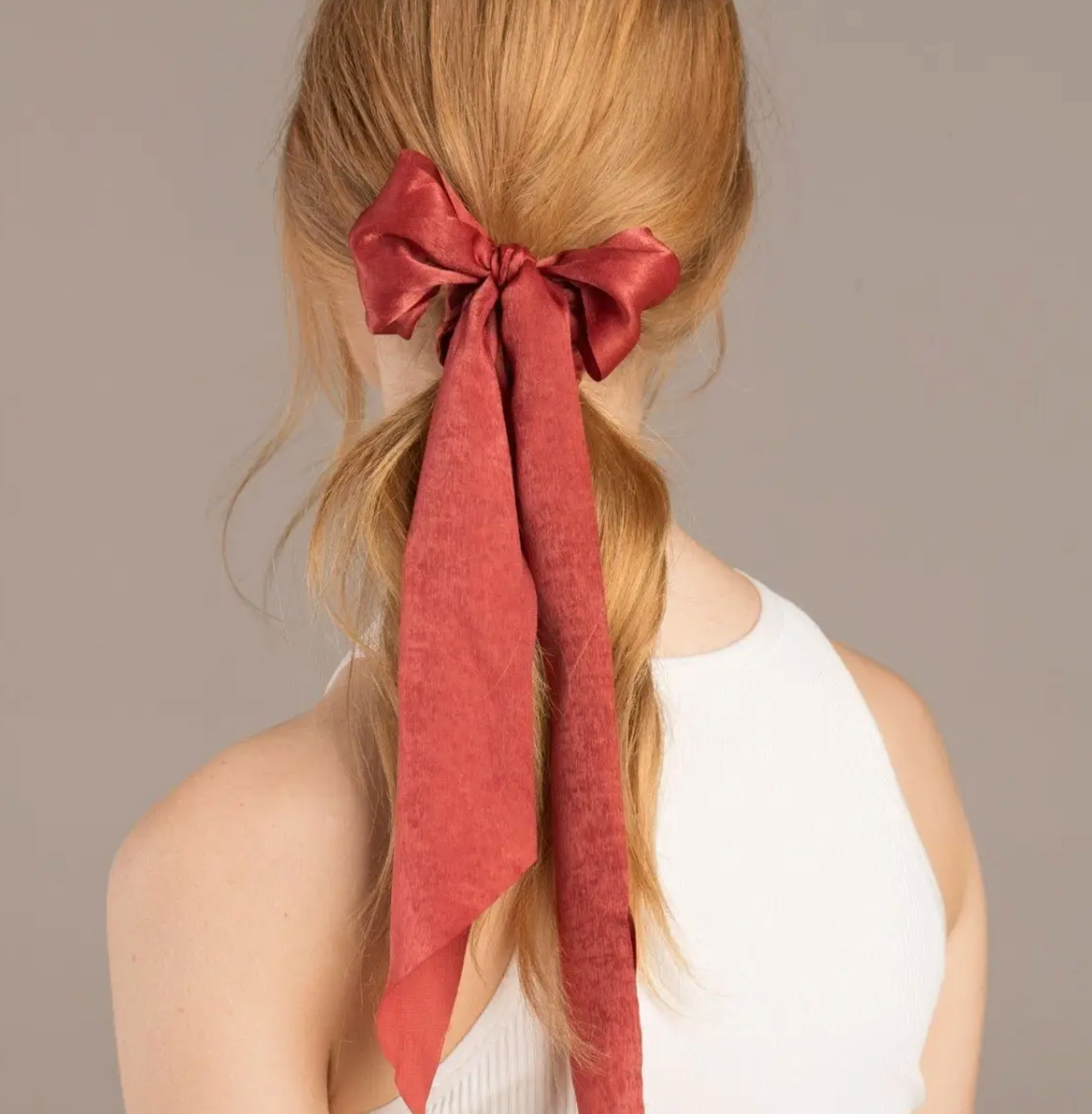 Load image into Gallery viewer, Satin Bow Scarf Scrunchies

