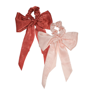 Satin Bow Scarf Scrunchies
