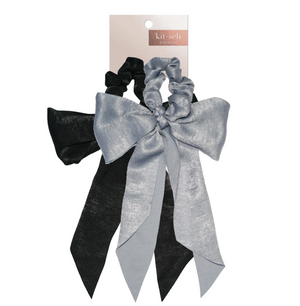 
            
                Load image into Gallery viewer, Satin Bow Scarf Scrunchies
            
        