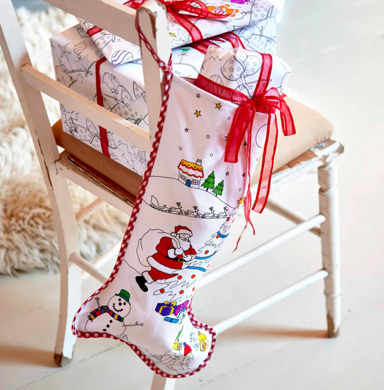 Color-In Festive Stocking