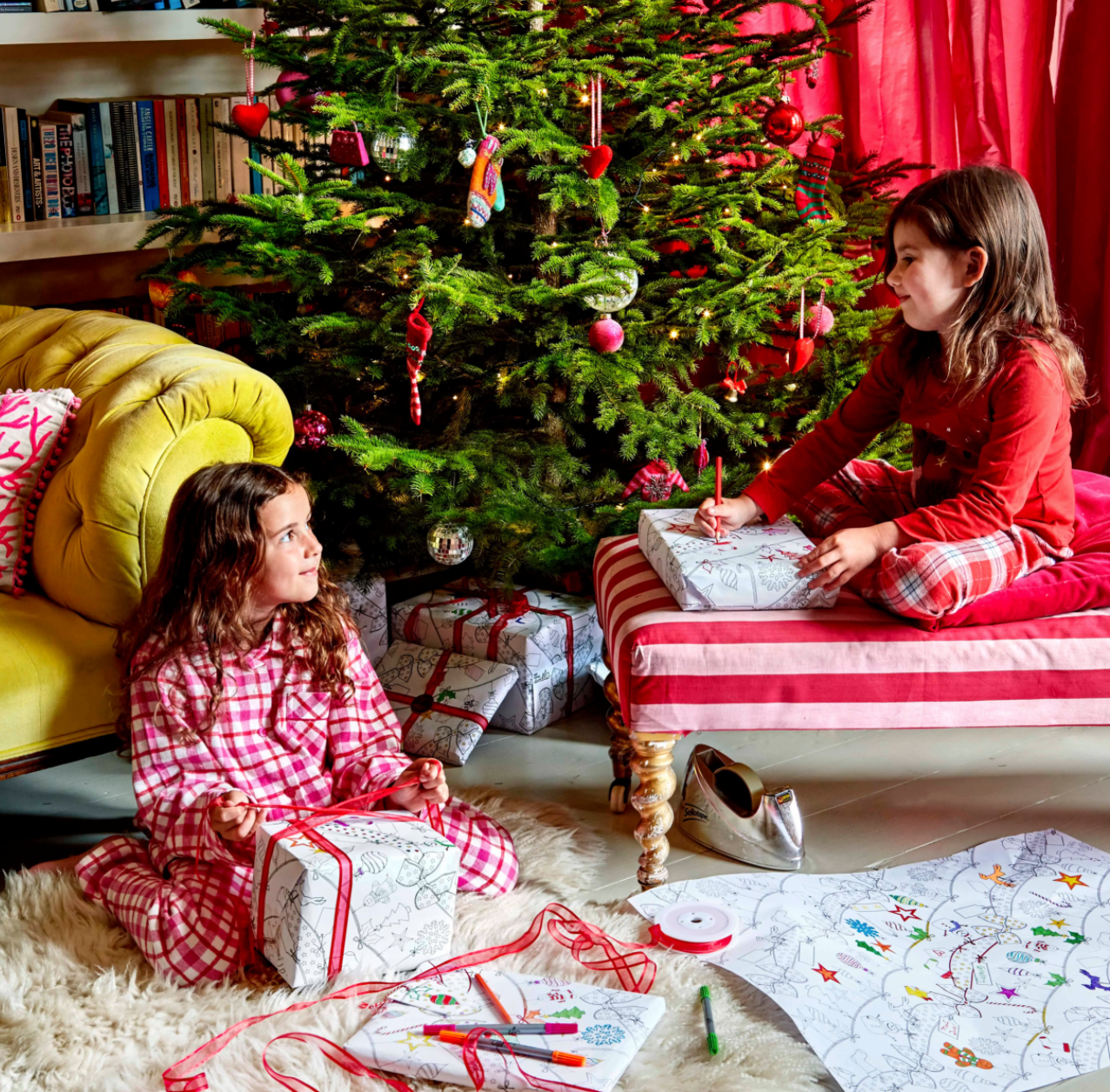 Color-In Holiday Gift Wrap