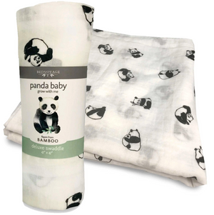 
            
                Load image into Gallery viewer, BedVoyage Rayon Bamboo Panda Baby Swaddle
            
        