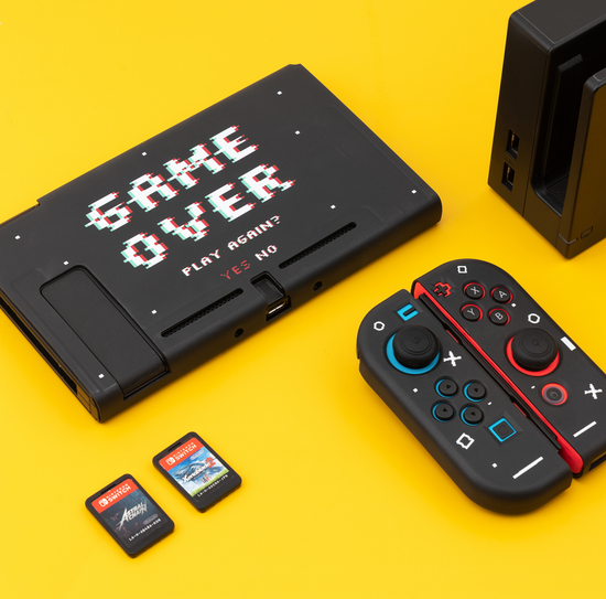 Game Over Switch Case - Black Retro Nintendo Switch Bundle