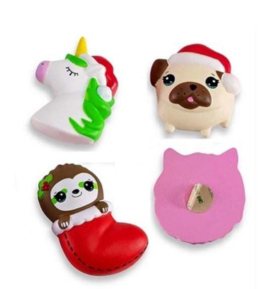 Slow rise jumbo squishes Christmas stickers