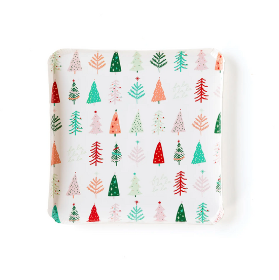 Load image into Gallery viewer, Oui Party Christmas 9&amp;quot; Trees Plate
